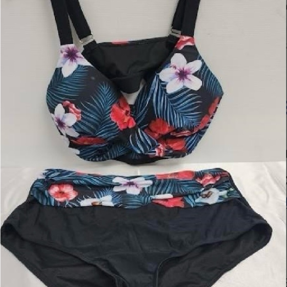 🔥🆕🔥 Hanna Nikole Tropical Print Women's Swimwear - Picture 4 of 5